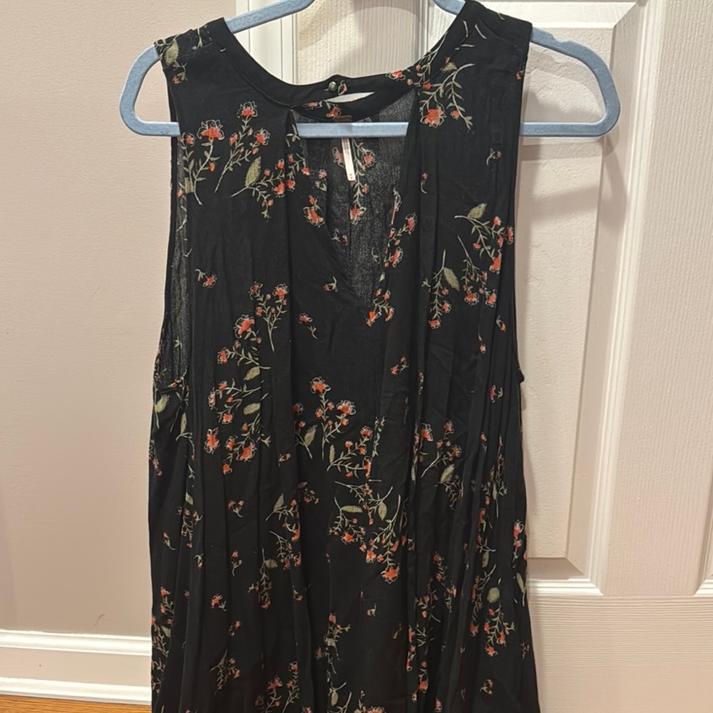 Free People Black Floral Dress